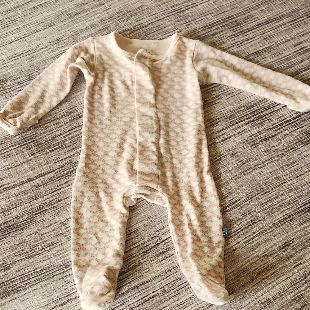Cozy Cream Patterned Kids One Piece